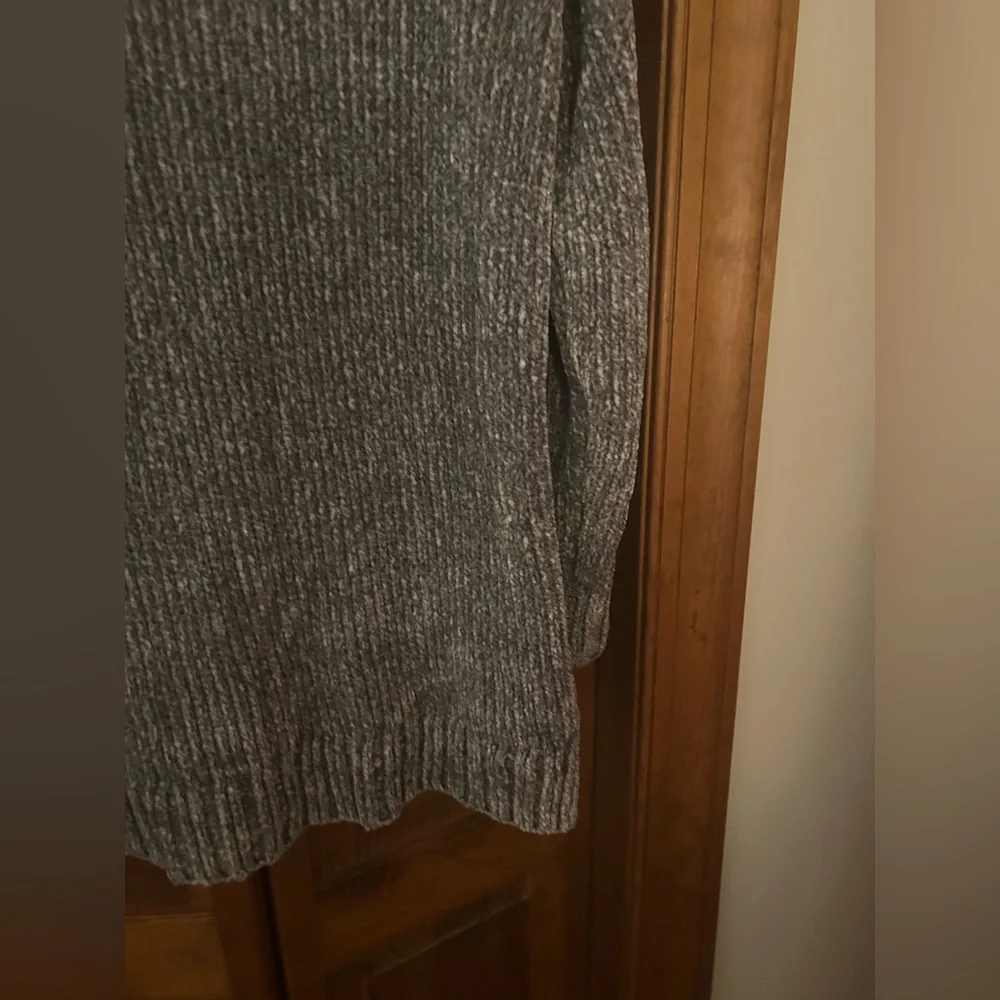 Orvis Women’s Sz M Silver Oversized Chunky Lagenlook Hippie Granola Sweater